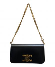 CELINE（セリーヌ）の古着「トリオンフフラップマルチポシェット」｜ブラック