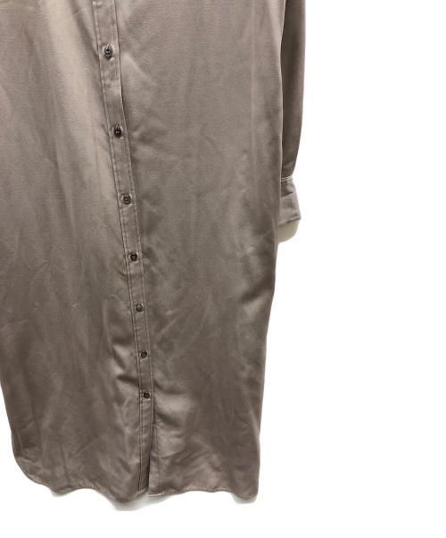 IENA（イエナ）IENA (イエナ) キュプラサテンノーカラーシャツワンピース ベージュ サイズ:ONE SIZEの古着・服飾アイテム