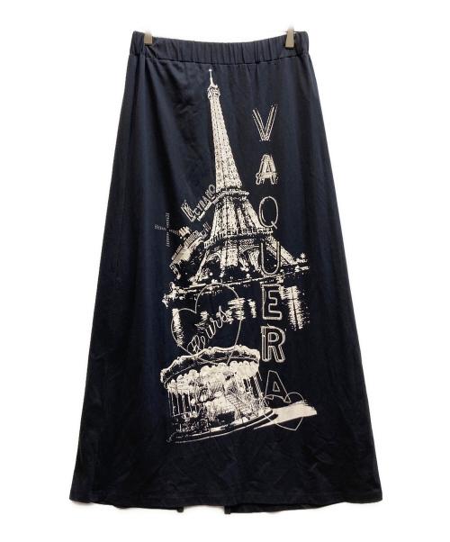VAQUERA（ヴァケラ）VAQUERA (ヴァケラ) プリントマキシスカートスカート/VAQ08S001 ブラック サイズ:XLの古着・服飾アイテム