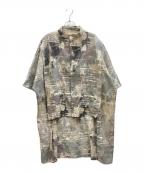 ERIKO YAMAGUCHIエリコ ヤマグチ）の古着「Nomad Shirt Printed Wool Khadi/MK17730-NGYNO」｜アイボリー