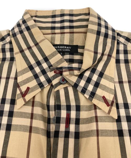 BURBERRY BLACK LABEL（バーバリーブラックレーベル）BURBERRY BLACK LABEL (バーバリーブラックレーベル) ノヴァチェックシャツ / BMW30-921-44 ベージュ サイズ:3の古着・服飾アイテム