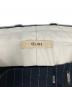 中古・古着 CELINE (セリーヌ) ウールギャバジンストライプパンツ ネイビー サイズ:34：15000円