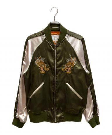 HBNS スカジャン　habanos スーベニアジャケット 中古・古着通販】HBNS (ハバノス) 龍刺繍スカジャン グリーン サイズ:M