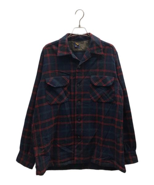 PENDLETON（ペンドルトン）PENDLETON (ペンドルトン) オープンカラーシャツ ネイビー サイズ:Mの古着・服飾アイテム