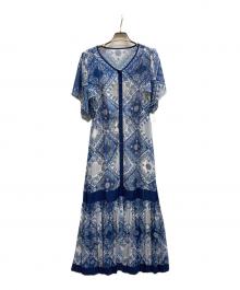 Diagram（ダイアグラム）の古着「バンダナバイカラーワンピース/0321231164-00」｜ブルー