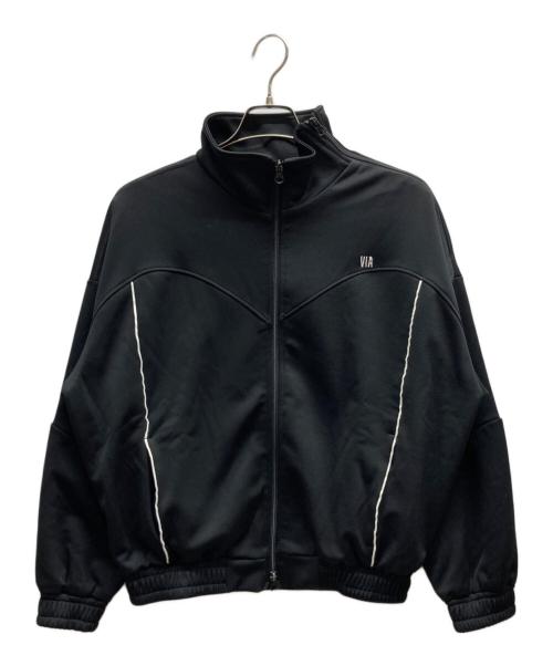 VIAVANDA（ヴィアヴァンダ）VIAVANDA (ヴィアヴァンダ) デザイントラックジャケット ブラック サイズ:Freeの古着・服飾アイテム