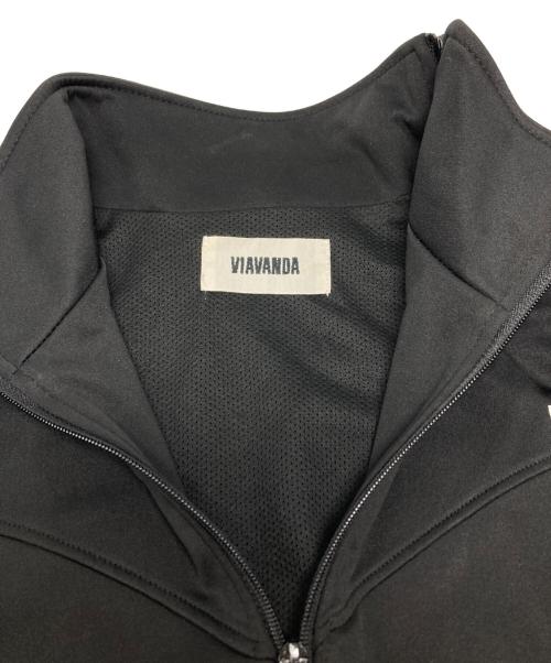 VIAVANDA（ヴィアヴァンダ）VIAVANDA (ヴィアヴァンダ) デザイントラックジャケット ブラック サイズ:Freeの古着・服飾アイテム