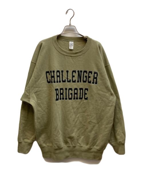 CHALLENGER（チャレンジャー）CHALLENGER (チャレンジャー) カレッジロゴスウェット カーキ サイズ:XLの古着・服飾アイテム
