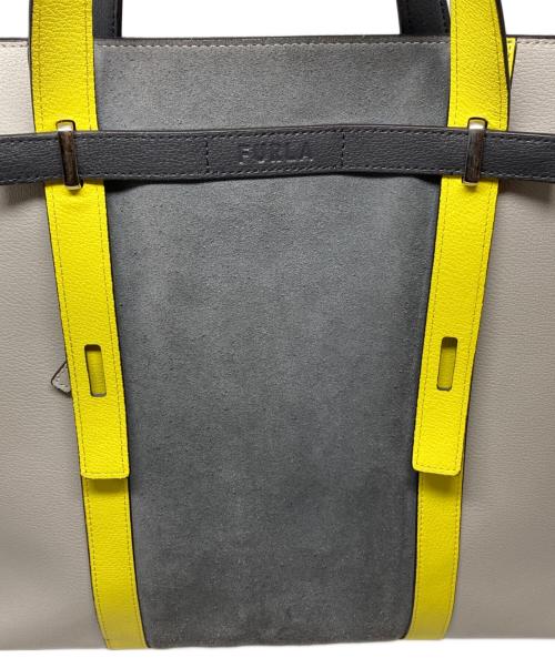 FURLA（フルラ）FURLA (フルラ) Man Giove TOTE イエロー×ベージュの古着・服飾アイテム