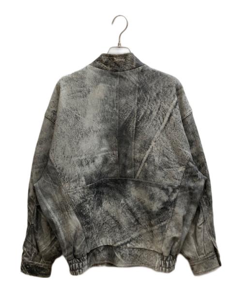 echtes leder（エヒテス レーダァ）echtes leder (エヒテス レーダァ) レザーブルゾン グレー サイズ:Mの古着・服飾アイテム