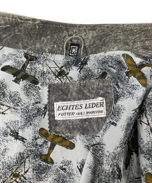 echtes leder（エヒテス レーダァ）echtes leder (エヒテス レーダァ) レザーブルゾン グレー サイズ:Mの古着・服飾アイテム