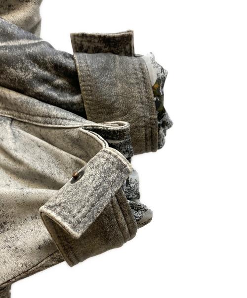 echtes leder（エヒテス レーダァ）echtes leder (エヒテス レーダァ) レザーブルゾン グレー サイズ:Mの古着・服飾アイテム