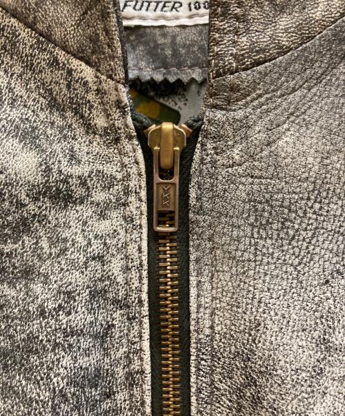 echtes leder（エヒテス レーダァ）echtes leder (エヒテス レーダァ) レザーブルゾン グレー サイズ:Mの古着・服飾アイテム