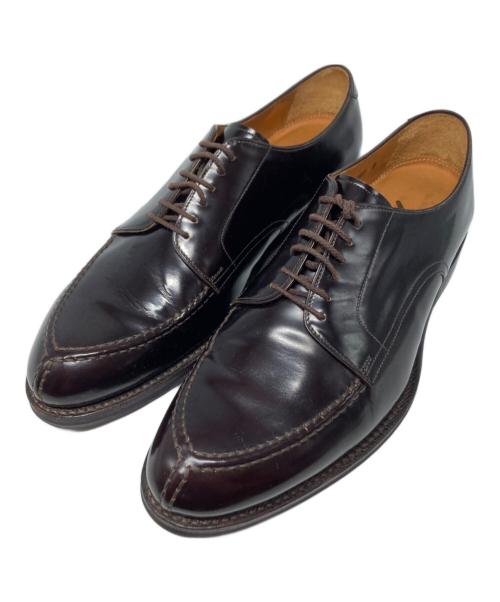 Jalan Sriwijaya（ジャランスリウァヤ）Jalan Sriwijaya (ジャランスリウァヤ) Vチップ ハイシャインレザー シューズ/98313 ブラウン サイズ:9の古着・服飾アイテム