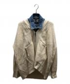 DIESELディーゼル）の古着「ニットドッキングデニムジャケット」｜アイボリー
