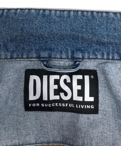 DIESEL（ディーゼル）DIESEL (ディーゼル) ニットドッキングデニムジャケット アイボリー サイズ:-の古着・服飾アイテム