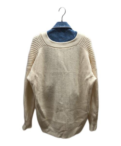 DIESEL（ディーゼル）DIESEL (ディーゼル) ニットドッキングデニムジャケット アイボリー サイズ:-の古着・服飾アイテム