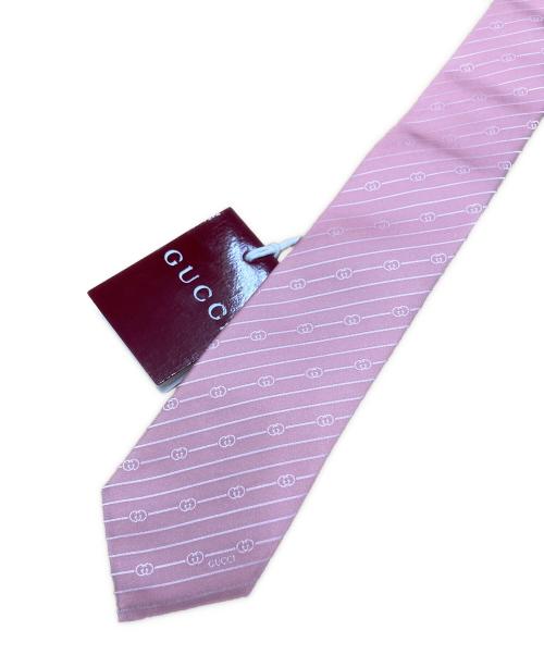 GUCCI（グッチ）GUCCI (グッチ) インターロッキングG シルクジャカード ネクタイ/ 853352 4E009 ピンク サイズ:-の古着・服飾アイテム
