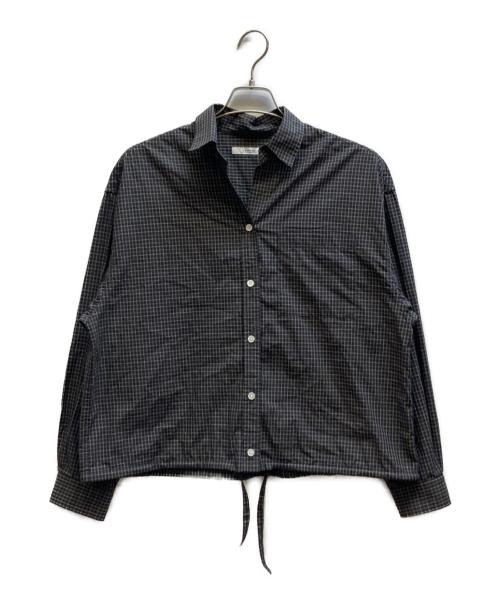 JOURNAL STANDARD relume（ジャーナルスタンダード レリューム）JOURNAL STANDARD relume (ジャーナルスタンダード レリューム) オーガニックコットンチェックドロストシャツ ブラック サイズ:FREEの古着・服飾アイテム