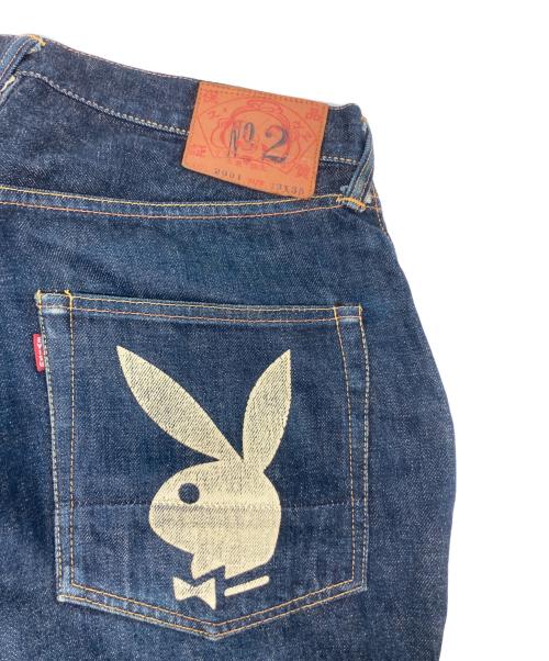 EVISU（エヴィス）EVISU (エヴィス) PLAY BOY (プレイボーイ) No.2 カモメデニムパンツ インディゴ サイズ:33×35の古着・服飾アイテム