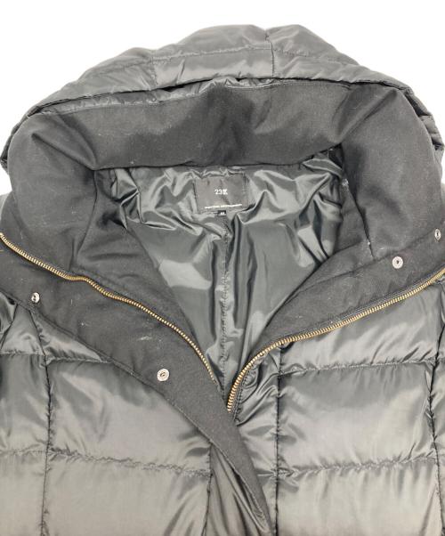 23区（ニジュウサンク）23区 (ニジュウサンク) 洗える/撥水加工 シレータフタ ダウンコート/CM.26.SW.0502 ブラック サイズ:44の古着・服飾アイテム