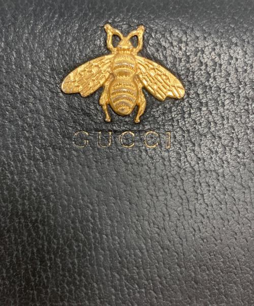 GUCCI（グッチ）GUCCI (グッチ) アニマリエレザージップアラウンドウォレット/523667/アニマリエ ブラックの古着・服飾アイテム