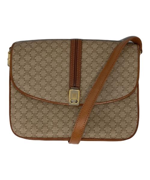 CELINE（セリーヌ）CELINE (セリーヌ) マカダムショルダーバッグ ブラウンの古着・服飾アイテム