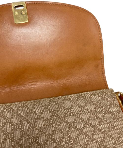 CELINE（セリーヌ）CELINE (セリーヌ) マカダムショルダーバッグ ブラウンの古着・服飾アイテム