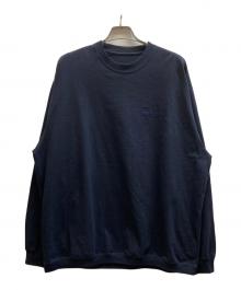 The Ennoy Professional（ザ エンノイ プロフェッショナル）の古着「ロングスリーブヘムリブTシャツ/SS22BRENCT03NTL」｜ネイビー