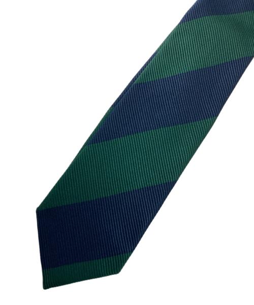 THE SOLE（ザ ソール）THE SOLE (ザ ソール) モガドールワイドストライプネクタイ ネイビー×グリーン サイズ:-の古着・服飾アイテム