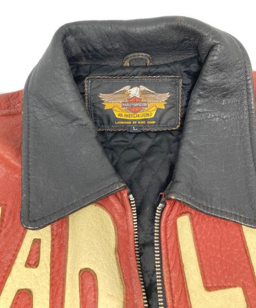 HARLEY-DAVIDSON（ハーレーダビッドソン）HARLEY-DAVIDSON (ハーレーダビッドソン) レザージャケット ブラック サイズ:Lの古着・服飾アイテム