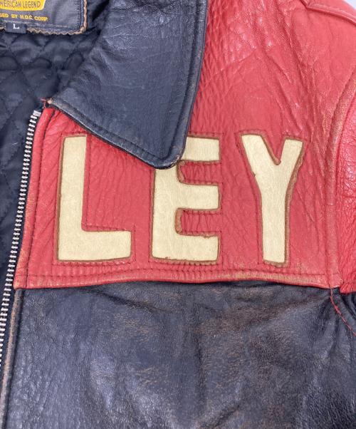 HARLEY-DAVIDSON（ハーレーダビッドソン）HARLEY-DAVIDSON (ハーレーダビッドソン) レザージャケット ブラック サイズ:Lの古着・服飾アイテム