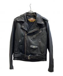 HARLEY-DAVIDSON（ハーレーダビッドソン）の古着「ダブルライダースジャケット」｜ブラック
