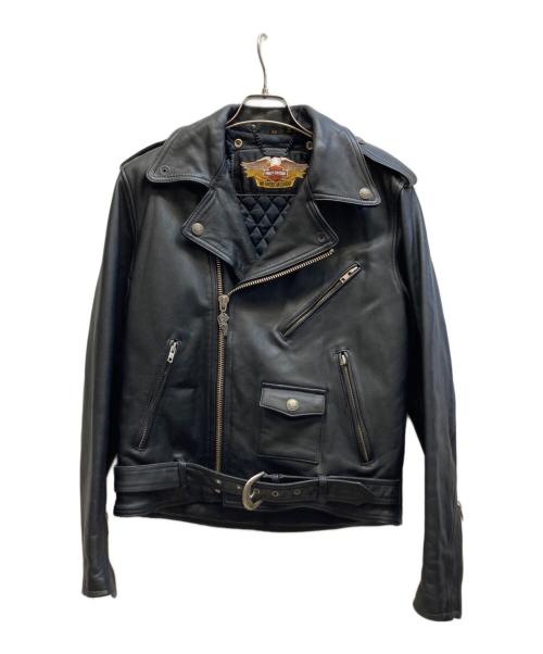 HARLEY-DAVIDSON（ハーレーダビッドソン）HARLEY-DAVIDSON (ハーレーダビッドソン) ダブルライダースジャケット ブラック サイズ:40の古着・服飾アイテム