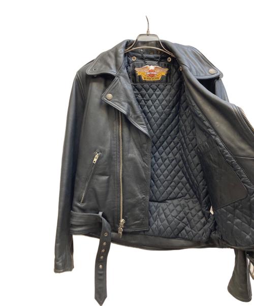 HARLEY-DAVIDSON（ハーレーダビッドソン）HARLEY-DAVIDSON (ハーレーダビッドソン) ダブルライダースジャケット ブラック サイズ:40の古着・服飾アイテム