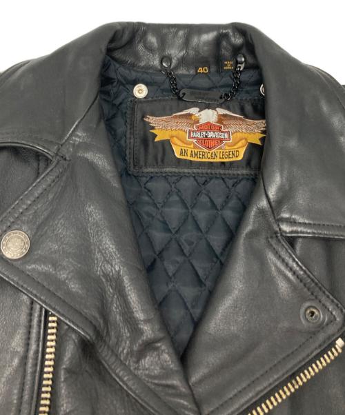 HARLEY-DAVIDSON（ハーレーダビッドソン）HARLEY-DAVIDSON (ハーレーダビッドソン) ダブルライダースジャケット ブラック サイズ:40の古着・服飾アイテム