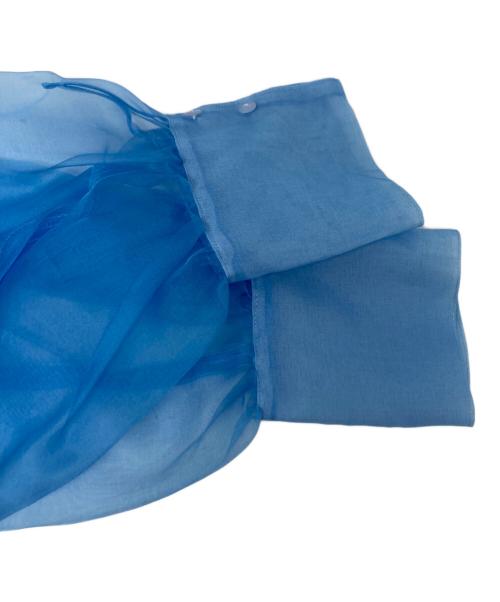 Loulou Willoughby（ルルウィルビー）Loulou Willoughby (ルルウィルビー) 長袖シルキーリボンブラウス / 212410-13-230-02-020 ブルー サイズ:2の古着・服飾アイテム