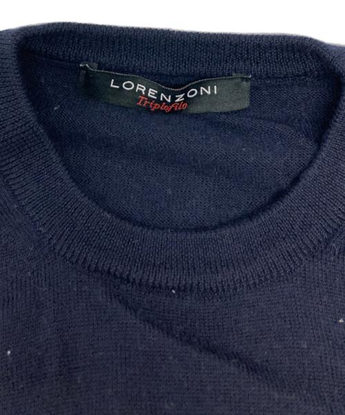 LORENZONI（ロレンツォーニ）LORENZONI (ロレンツォーニ) ウールニット ネイビー サイズ:46の古着・服飾アイテム