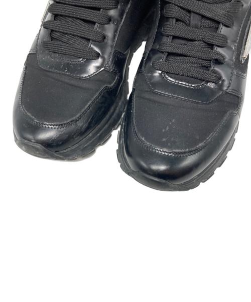 PRADA（プラダ）PRADA (プラダ) PRAX 01 Re-Nylon xブラッシュドレザー スニーカー ブラック サイズ:6(1/2)の古着・服飾アイテム