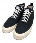 maison kitsuneメゾンキツネ）の古着「ハイカットキャンバススニーカー」｜ブラック