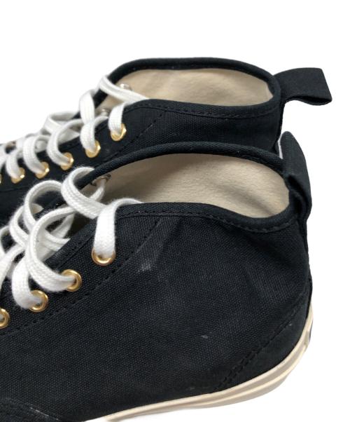 maison kitsune（メゾンキツネ）maison kitsune (メゾンキツネ) ハイカットキャンバススニーカー ブラック サイズ:25㎝の古着・服飾アイテム