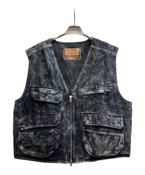 DIESEL（ディーゼル）DIESEL (ディーゼル) D-Samp DENIM VEST/A09521 ブラック サイズ:XXLの古着・服飾アイテム