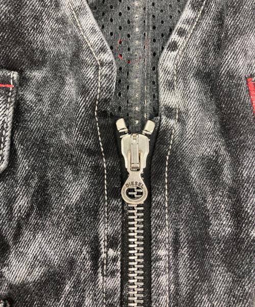 DIESEL（ディーゼル）DIESEL (ディーゼル) D-Samp DENIM VEST/A09521 ブラック サイズ:XXLの古着・服飾アイテム