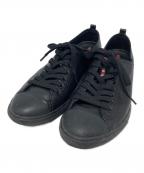 PRADA SPORTSプラダスポーツ）の古着「レザースニーカー/4E1938」｜ブラック