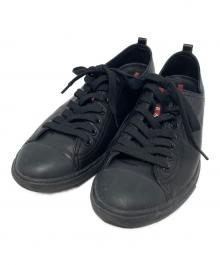 PRADA SPORTS（プラダスポーツ）の古着「レザースニーカー/4E1938」｜ブラック