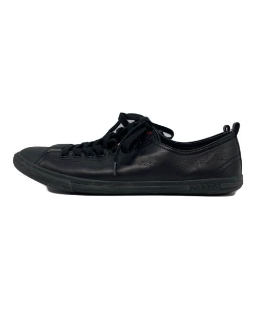 PRADA SPORTS（プラダスポーツ）PRADA SPORTS (プラダスポーツ) レザースニーカー/4E1938 ブラック サイズ:9の古着・服飾アイテム