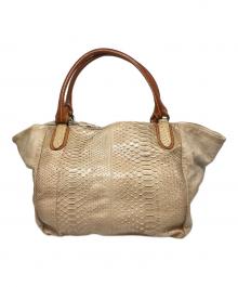 genten（ゲンテン）の古着「パイソンレザートートバッグトートバッグ」