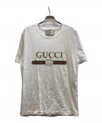 GUCCIグッチ）の古着「ロゴ ウォッシュドTシャツ/440103-X3F05」｜ホワイト
