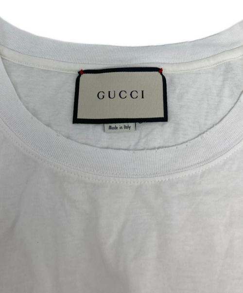 GUCCI（グッチ）GUCCI (グッチ) ロゴ ウォッシュドTシャツ/440103-X3F05 ホワイト サイズ:Mの古着・服飾アイテム