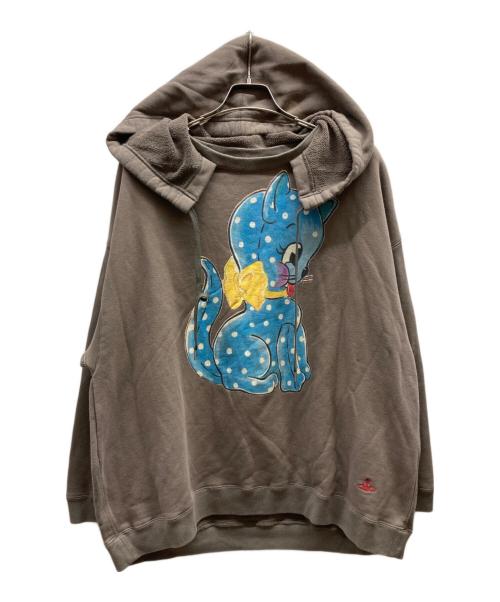 Vivienne Westwood（ヴィヴィアンウエストウッド）Vivienne Westwood (ヴィヴィアンウエストウッド) プリントパーカー/17-13-321002 ブラウン サイズ:00の古着・服飾アイテム